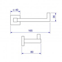 Papeleira Quadratta Black Matte Deca Para Banheiro Lavabo